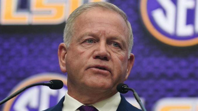 Brian Kelly discuses how LSU will choose a quarterback, recruiting and more at media days