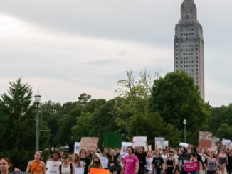 'It's just the beginning': abortion-rights protesters flood the governor's gate during Thursday protest