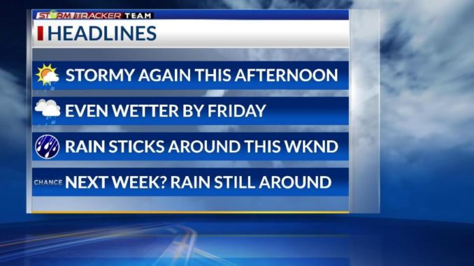 Thursday Morning: Daily storm chances continue, but some days are wetter than others