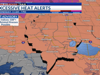 Tuesday Night: Heat Advisory issued for Wednesday; Heat indices in the 100s daily