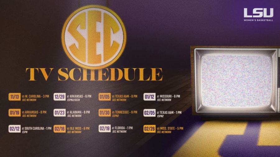 SEC Announces LSU Women’s Basketball TV Schedule Scoop Tour