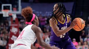 Kim Mulkey says the LSU women's basketball team won't let South Carolina game be 'too big'
