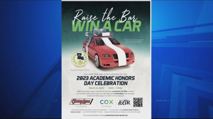 EBR Schools students with high GPAs get chance to win car