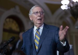 Mitch McConnell, Senate GOP leader, hospitalized after tripping and falling at hotel