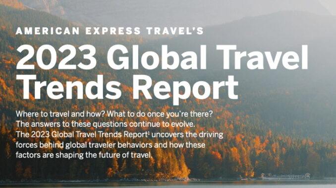 Report cover - Amercian Express 2023 Global Travel Trends Report