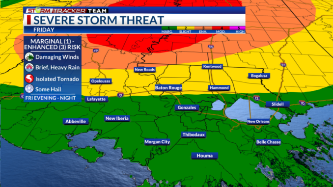 Weather Alert for March 24: Strong to severe storms possible late Friday