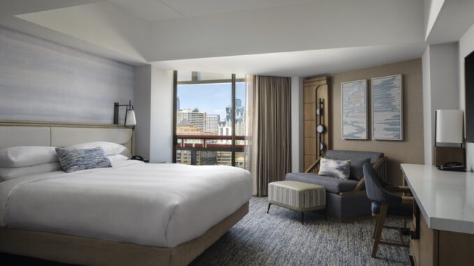 Guestroom at the Marriott Marquis San Diego Marina Hotel