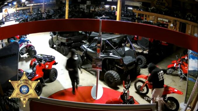 Deputies looking for suspects after failed burglary at ATV store
