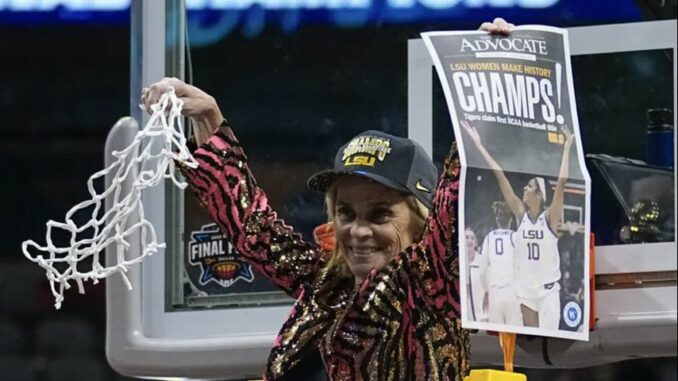 LSU's Mulkey talks 'timing' as national champs return home