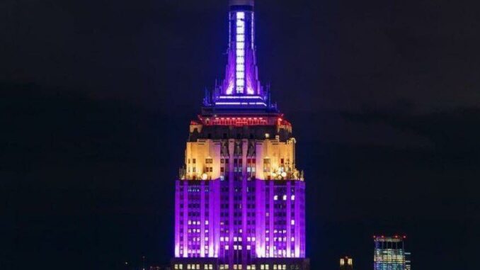 See the Empire State Building honor LSU Women's Basketball  with purple and gold on its live cam