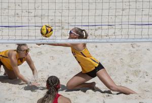 The LSU beach volleyball needs two wins to earn the conference championship Saturday