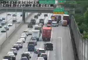Truck fire closes 2 lanes of I-10 eastbound past South Acadian, traffic piling up to Port Allen