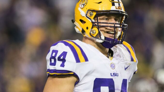 Former LSU tight end Foster Moreau signs with New Orleans Saints despite cancer diagnosis