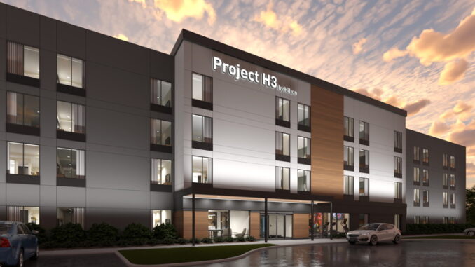 Rendering of the Project H3 prototype by Hilton