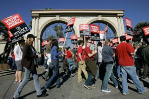 Hollywood writers, slamming 'gig economy,' to go on strike for first time in 15 years