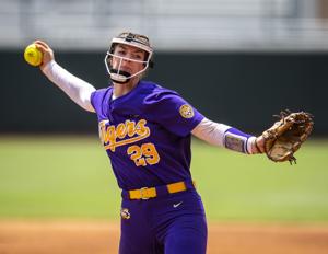 LSU softball team shuts out UL to move one win away from super regional