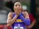 This LSU track and field star set another record with wind at her back at SEC meet