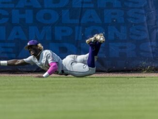 Tre' Morgan's highlight-reel defense transitions smoothly from first base to outfield for LSU