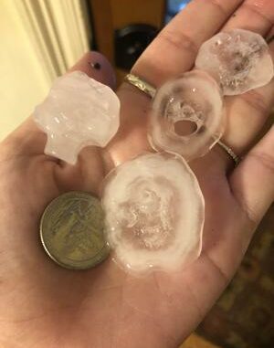 Baseball-sized hail in Baton Rouge was probably biggest on record, National Weather Service says