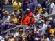 Oregon State and LSU fans making the best of their time during delays at NCAA regional