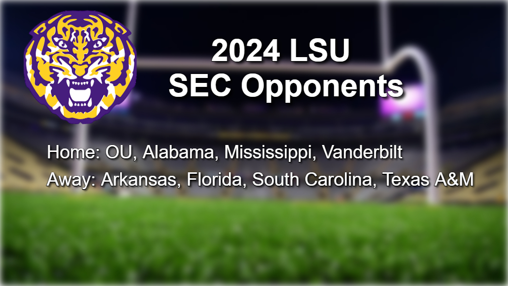 SEC announces 2024 LSU football opponents | Scoop Tour