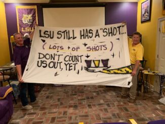 ‘The Sign Man’ Dean Hotard tells a story on LSU game day