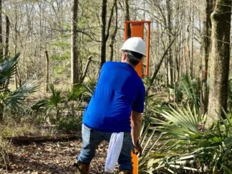 Rotary Club of Greater Ascension erects trail markers at Amite River Wildlife Sanctuary