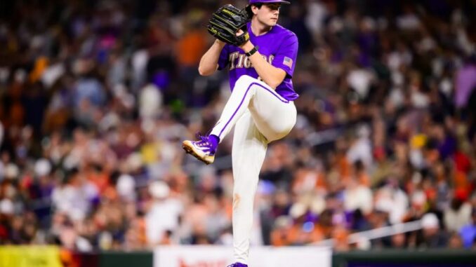 LSU’s Luke Holman named national pitcher of the month